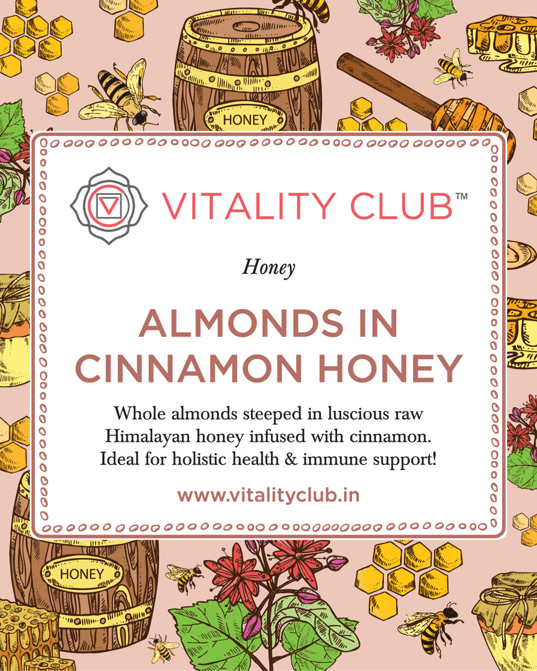 Almonds In Cinnamon Honey | Vitality Club