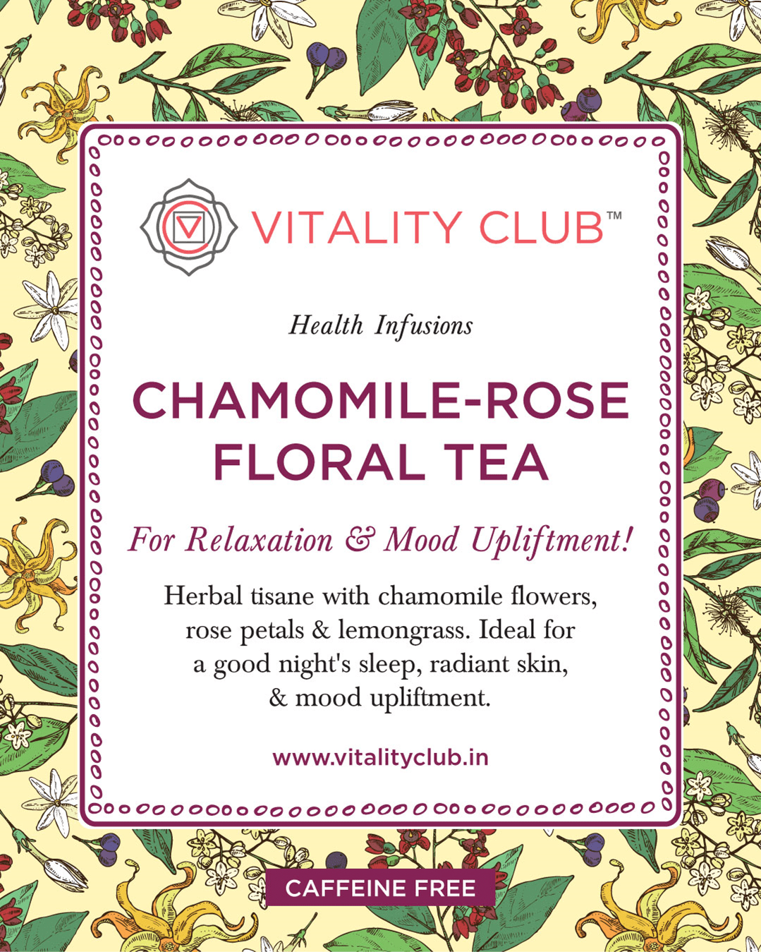 Chamomile-Rose Floral Tea | Vitality Club